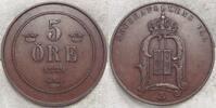 Schweden 5 Öre Oskar II. 1872-1907.#25 -