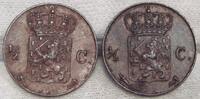 Niederlande 1/2 Cent Wilhelm III. (1849-1890) 2 Stück.#22 -