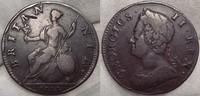 Großbritannien Halfpenny Kl. Schrötlingsfehler.#11 -