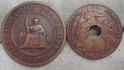 Französische Kolonien-Indochina Centime 2 Stück.#P3 -