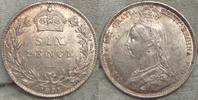 Großbritannien Sixpence Schöne Patina.#P9 -