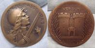 Frankreich Bronzemedaille Auf die Verteidigung von Verdun gegen den deutschen Angriff am 21. Februar.#18 -