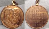 Württemberg Messingmedaille Auf die Silberne Hochzeit.#19 -