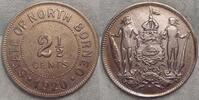 Britisch Nord Borneo 2 1/2 Cents Gereinigt.#2 -