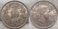 Schweiz - Eidgenossenschaft 10 Rappen #p22 -