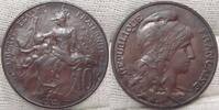Frankreich Cu 10 Centimes #p23 -
