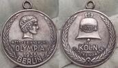 Drittes Reich Versilberte Medaille Auf die Olympiade in Berlin.#11 -