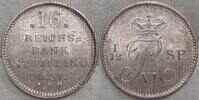 Schleswig-Holstein, Königliche Linie 16 Schilling 1831 IFF Winzige prägebedingte Randfehler.Schöne Patina.#6 AU