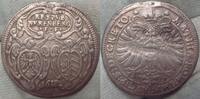 Stadt Nürnberg 1/2 Guldentaler zu 30 Kreuzer 1618 Henkelspur,leicht gewellt. VF-.