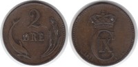 Dänemark 2 Öre Christian IX. 1863-1906 -