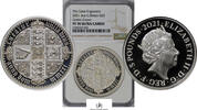 Great Britain SILVER-5-POUNDS GOTHIC-CROWN-2oz -