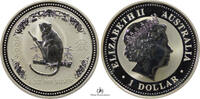 SILVER-1oz-LUNAR-I-MONKEY 2004 Australia 16525-2 BU