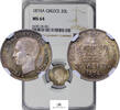 Greece SILVER-20-LEPTA 1874-A 181025 NGC-MS64 250,00 EUR  Excl. 27,00 EUR Verzending