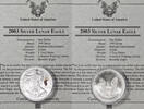 USA EAGLE-SILVER-DOLLAR 2003 st 130,00 EUR  Excl. 27,00 EUR Verzending