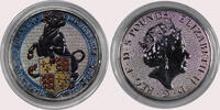 Great Britain 5-Pounds-Silver-.999-Black-Bull 2018 0126-18-1 COLOURED-BU 290,00 EUR  Excl. 27,00 EUR Verzending
