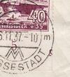 Deutsches Reich 40 Pfg. 1937 Winterhilfswerk Schiffe mit Plattennummer 2 Brief