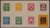 Deutsches Reich 5 - 100 Pfg. Probedruck/Essay - Block zur einer neuen Dauerserie -