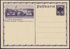 Österreich 10 Rpf. auf 25 Gr. Anschluss Österreich, Bild-Ganzsache St. Florian OÖ m. Hakenkreuz-Wertaufdruck -