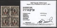 Deutsches Reich 2 1/2 Mark Bayern-Abschied im Steindruck, Viererblock -
