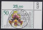 Berlin 50 Pfg. 'Botanischer Garten' mit KBWZ und Ersttag Frankfurt am Main, selt. Eckverzahnung -