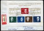 Bundesrepublik Deutschland 1,10 DM Beethoven-Block auf kleinformatigem R-Brief -
