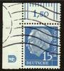 Bundesrepublik Deutschland 15 Pfg. Heuss Eckrand mit neg. Druckerzeichen 4 -
