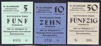 Deutschland nach 1945 5-50 Pfg München H.Glanegger, Süddt. Verlag, kpl. Serie Kantinengeld -