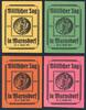 Deutsches Reich 1927 Völkischer Tag in Warnsdorf/Böhmen, frühes Propagandablatt-Set! ungebraucht AU-55