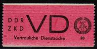 DDR 20 Pfg. VD Vertrauliche Dienstsache -