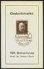 Deutsches Reich 864 'Prof. Robert Koch' auf Gedenkblatt zum 100. Geburtstag mit SST Berlin -