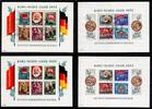 DDR 'Marx-Blöcke' komplett mit Sonder- bzw. Tagesstempel Berlin W8 -
