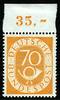 Bundesrepublik Deutschland 70 Pfg. Posthorn mit Oberrand -
