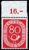 Bundesrepublik Deutschland 80 Pfg. Posthorn mit Oberrand -