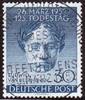 Berlin 30 Pf. Beethoven 125. Todestag, absolutes Luxusstück mit zentrischem Ersttagsstempel -