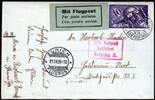 Schweiz 40 Rp. Flugpostmarke auf Luftpostkarte -