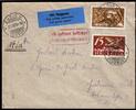 Schweiz 15+35 Rp. Flugpostmarken auf Luftpostbrief -