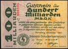Deutsches Reich 100 Mrd. 1923 Siemens-Schuckert-Werke I