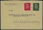 Bundesrepublik Deutschland 10-20 Pfg. 'Bachsiegel' komplett auf Brief ins Saarland -