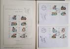 Liechtenstein 8x 1,30 Fr. '100. Todestag von Wilhelm Busch' amtlicher Folder mit Block, FDC und 8 Maxicard -