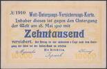 Deutsches Reich Komet Halley 'Weltuntergangs-Versicherungskarte' Juxkarte -