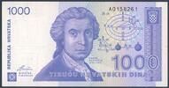 Kroatien 1000 Dinara Croatia Pi. 22 'Ruder Boskovic' -