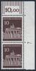Bundesrepublik Deutschland 10 Pfg. 'Brandenburger Tor' mit Druckerzeichen 7 -