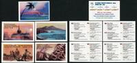 Schweiz 40 sFr kompl. Set aller 5 Markenhefte 'Touristenmarken' mit selbstklebenden Marken -