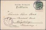 Deutsches Reich 5 Pfg 5 Pfg Krone/Adler mit Seitenrand auf Litho-Ansichtskarte 'Donautal' -