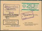 DDR - Dienst 65 Pfg Dienstmarke für Zustellungsurkunden sauber auf Brief -