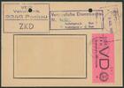 DDR - Dienst 20 Pfg Dienstmarke für Vertrauliche Dienstsachen des ZKD sauber auf Brief -