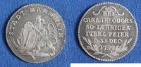 Altdeutschland Baden-Württemberg Mannheim, Medaille auf das 50 jähr. Reg.-Jubiläum Carl Theodors Pfalz-Sulzbach -