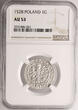 Poland Grosz (Groschen / Penny) 1528 Zygmunt I Stary 1506-1548 NGC AU 53