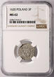 Poland, Zygmunt III Waza Poltorak 1620 (Z0) Bydgoszcz mint NGC MS 62