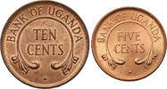 Uganda set 5 & 10 Cents -